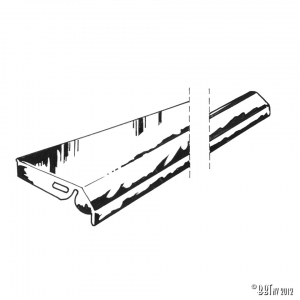 Running-board in stainless steel (RVS) without louvers, as pair