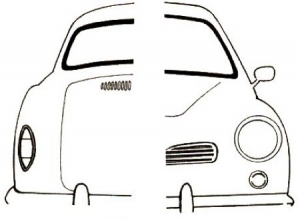 window seal kit, Cal Look, as pair, front and rear