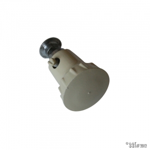 Button with axle for pop-out, ivory