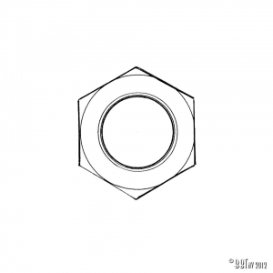 Nut for mounting right mirror into the side window frame - cabrio