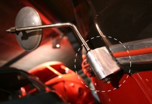 Door hinge covers, chrome, as pair/top only