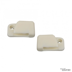 Sun visor clips, left & right, white
