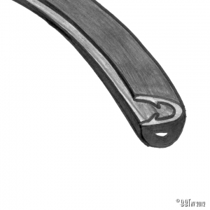 Rubber on front hood