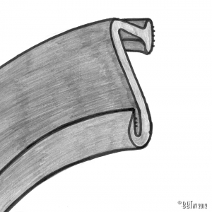 Engine compartment rubber horizontal