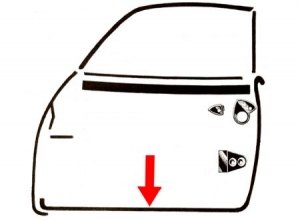 Door seal, left, each