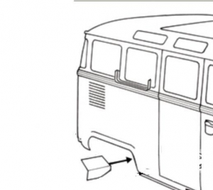 Splashpanel in front of rear wheel arch, right