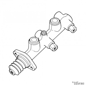 Master brake cylinder End splitwindow, without servo