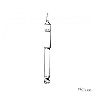 Gas shock absorber, front