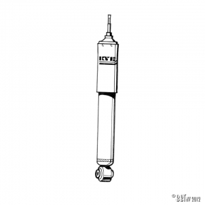Gas shock absorber, front lowered