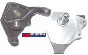 Lowered spindles for disc brakes as pair