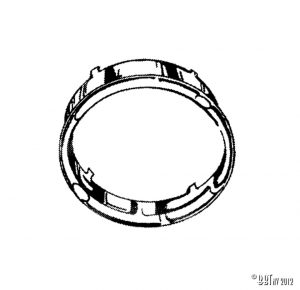 Chrome ring around stock style speedometer