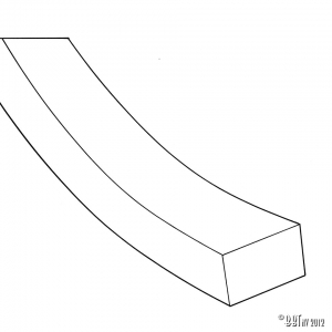 Seal between top and windscreen frame, each