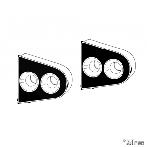 Door center wedge, as pair