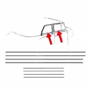 Chrome moulding set, 8 pieces