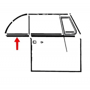 Outside quarter window scraper, rubber only, as pair